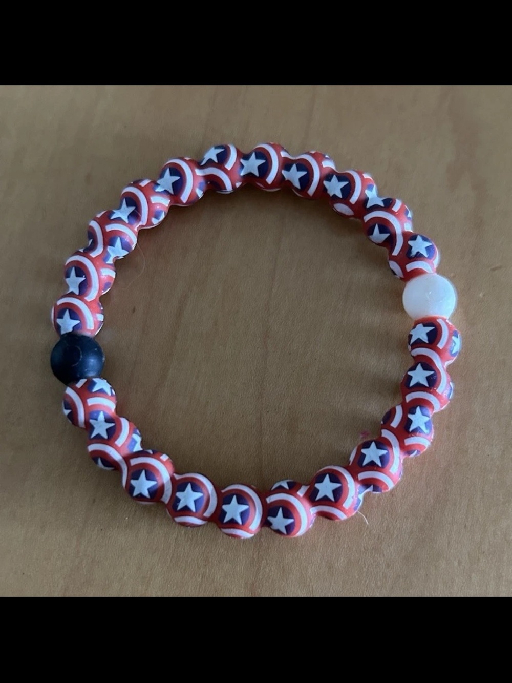 Lokai Kids Red, White & Blue Star Stretch Bracelet
